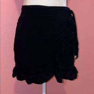 Black Wrap Skirt